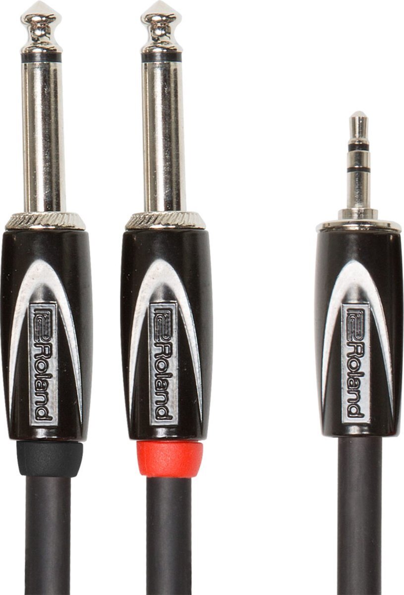 Roland RCC-5-3528 - 1x 3.5mm Jack TRS - 2x 6.35mm Jack TS, 1.5m