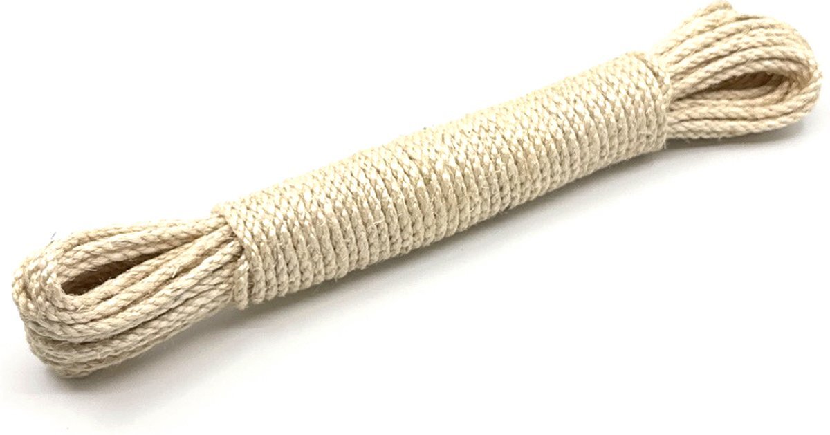 Top Quality For You TQ4U TQ4U touw voor katten krabpaal - Ø 6 mm x 20 mtr - Naturel naturel