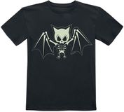 Tierisch Beestachtig Kids - Fledermaus Skelett Unisex T-shirt - Zwart - 140