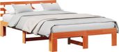 vidaXL Bedframe Wasbruin 120 x 200 cm Massief Grenenhout