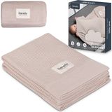Lionelo Bamboo Blanket - Deluxe Baby Deken - Hypoallergeen - Antibacterieel - Antischimmel - 100% Bamboe Katoen - Thermoregulerend - Zacht & Ademend - Duurzaam - Wasbaar - Vanaf Geboorte - 100×75 cm
