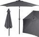 Springos Parasol - Inclinable - Avec ventilation - Graphite - Ø 250 cm