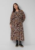 s.Oliver Robe en mousseline avec fil à effet coupe décontractée - femmes - marron foncé - taille 48