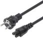 Manhattan 354172 elektriciteitssnoer Zwart 1 m CEE7/7 IEC C5