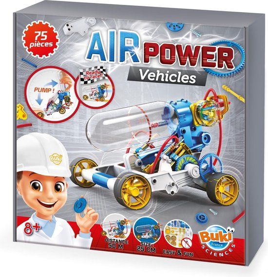 Constructie set - Voertuigen op luchtdruk - Pneumatiek | Buki