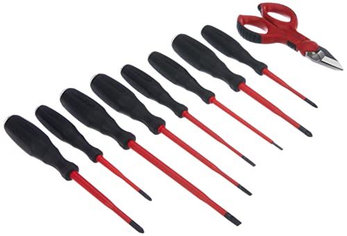 Intercable ao1714 set 8 schroevendraaiers met schaar F1, rood