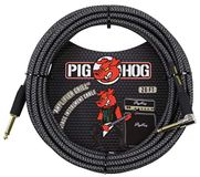 Pig Hog PCH20AGR rechtshoekige 1/4" tot 1/4" versterker grill gitaar instrument kabel, 20 voet