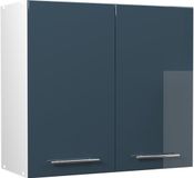 Vicco Hangkast Fame-Line, Donkerblauw hoogglans/Wit, 80 cm