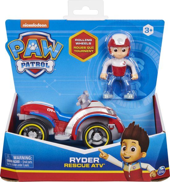PAW Patrol Ryder's Rescue ATV Speelgoedauto met Speelfiguur