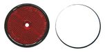 IWH 920981 Reflector rond om te lijmen of te schroeven, rood, Aantal 10