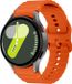 Strap-it siliconen Wave bandje geschikt voor Samsung Galaxy Watch 7 (40 & 44mm) / Watch 6 Classic / Watch 5 Pro / Watch 4 Classic (oranje)