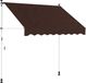 vidaXL Handmatig uitschuifbare luifel bruin 350 cm