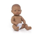 Miniland 31037 Zuid-Amerikaanse babytas voor jongens, zonder ondergoed, 32 cm