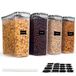 Boîte de conservation 4L Récipient Cuisine avec couvercle pour aliments secs, Polypropylène (PP), sans BPA Plastique Boîtes de conservation hermétiques