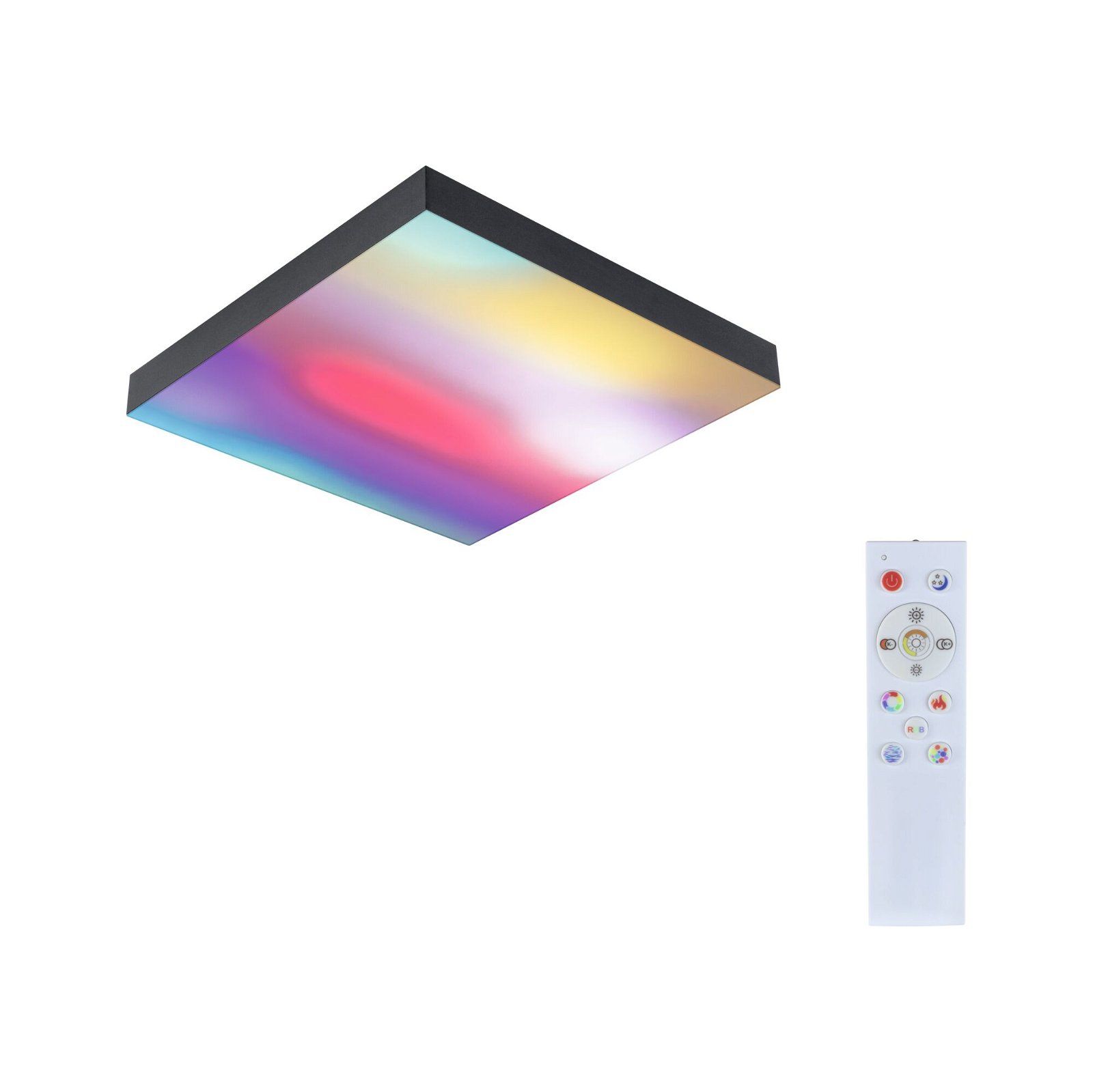 Paulmann Velora Rainbow LED Paneel - Zwart - 29.5 x 29.5 cm - Dimbaar