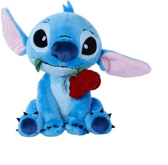 4KidsOnly SIMBA TOYS Pluche Disney - Stitch met roos (25cm)
