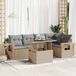 Maison Exclusive - Ensemble de meubles de jardin 6 pièces avec canapé et coussins, beige, en polyrotin