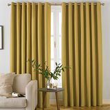 furn. Moon Eyelet verduisterende gordijnen, polyester, oker, 168 x 137cm