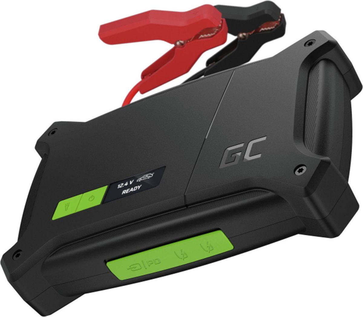 Green Cell® Starthulp GC PowerBoost | 16000mAh 2000A | voor 8L benzine 6L dieselmotoren | Draagbare autoaccu booster | Jump Starter | Startaccu 12V | Startkabel | Oplader Lithium 12V | IP64 | LED