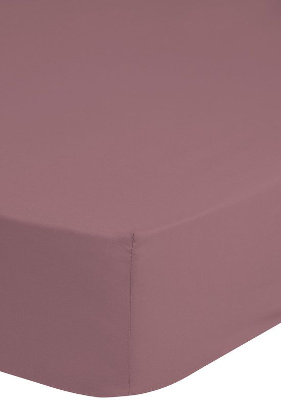 HIP hoeslaken effen kleur - 1 persoons 90x200 cm - Roze - 100% Katoen satijn