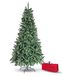 Brigros - Kunstkerstboom van dichte dennennaald, 1278 takken met tas, realistisch effect, takken met haken, eenvoudige montage, pvc, metalen basis, moeilijk ontvlambaar (210 cm, groen)