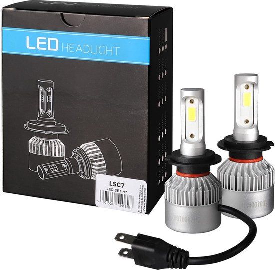 H7 LED Set 12 & 24V 6500K Wit 2-pack Inbouwset | Auto/Motor/Vrachtwagen