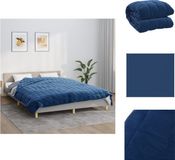 vidaXL Verzwaringsdeken 220x240 cm 11 kg stof blauw