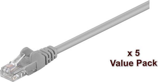 Microconnect UTP Cat5E 15m Grey Value Pack
