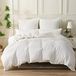 Merkloos Goodivery ® Dubbel mousseline beddengoed 155 x 220 cm katoenen beddengoedsets 1 dekbedovertrek met 1 kussensloop 80 x 80 cm, Oeko-Tex beddengoed wit met ritssluiting