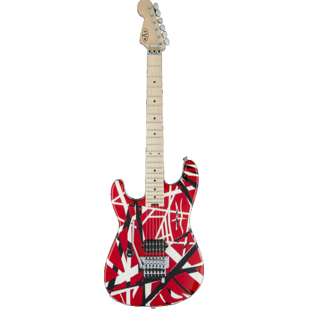 EVH Striped Series Red Black and White LH MN