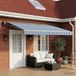 Maison Exclusive - Doek voor zonneschermen, blauw en wit, 500 x 300 cm, polyester
