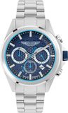 Aston Martin HLC W Analoog Quartz Chronograaf Horloge Groen/Zilverkleurig Stalen Kast en Band 44mm