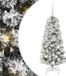 vidaXL Kunstmatige Hinged Kerstboom 150 LED's Groen en Wit 120 cm