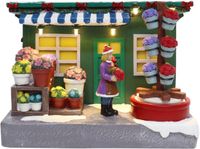 Santaville - Kiosque à fleurs en polyrésine avec LED 19cm