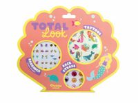 Total look sirène - Tattoos - boucles d'oreilles - face strass
