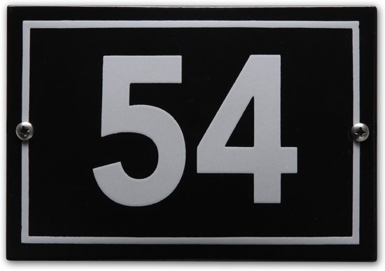 EmailleDesignÂ® Huisnummer model Phil nr. 54