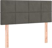 vidaXL Hoofdbord 100x5x78/88 cm fluweel donkergrijs