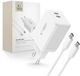 Tech-Protect NC45W-GAN Chargeur réseau 2 ports PD45W + câble Type-C Blanc