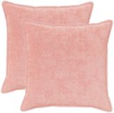 vidaXL Taie d'oreiller 2 pièces Rose 60 x 60 cm Fausse fourrure de lapin