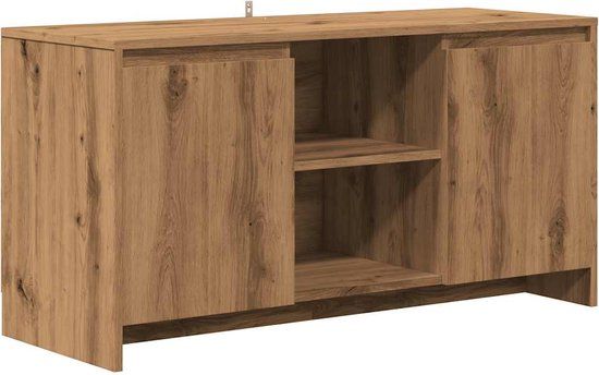 vidaXL Tv-meubel 102x37,5x52,5 cm bewerkt hout artisanaal eikenkleur