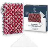 Gietijzeren Schrobber Kettingpost Met Bamboehanddoek