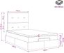 vidaXL Ottomaanse bed met matras met hoofdeinde, taupe, 120 x 190 cm, stof