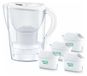 Brita Marella+ carafe filtrante, incluant 4 filtres Maxtra Pro PP (2,4 litres de capacité ; blanc)