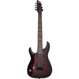 Schecter Omen Elite 7 Black Cherry Burst LH guitare électrique pour gauchers