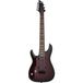 Schecter Omen Elite 7 Black Cherry Burst LH guitare électrique pour gauchers