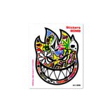 4R Quattroerre.it 6136 Sticker Bomb Gezicht Vuur 10 x 12 cm