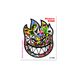 4R Quattroerre.it 6136 Sticker Bomb Gezicht Vuur 10 x 12 cm
