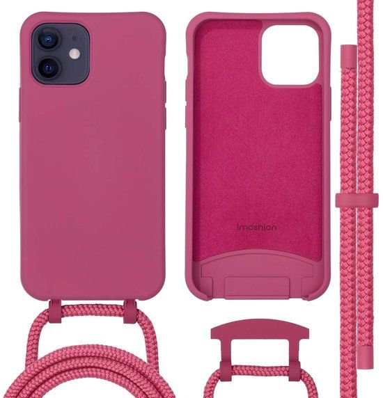 imoshion Color Backcover met afneembaar koord met MagSafe voor de Apple iPhone 12 (Pro) - Raspberry