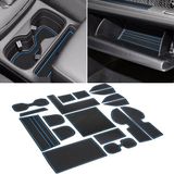 SENSHINE Bekerhouderinzetstuk voor Honda CR-V CRV 2023 2024 Middenconsole Deurpaneelmatten Antislip Stofdicht Premium Interieuraccessoires Set van 18 stuks (Blauwe Afwerking)