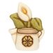 THUN - Mini gieter met Calla - keramiek - collectie Bomboniera - 4,6 x 3,3 x 6,1 cm